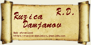 Ružica Damjanov vizit kartica